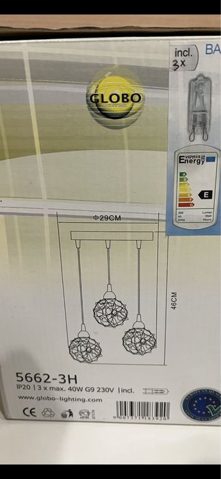 Продается новая люстра Globo в упаковке
