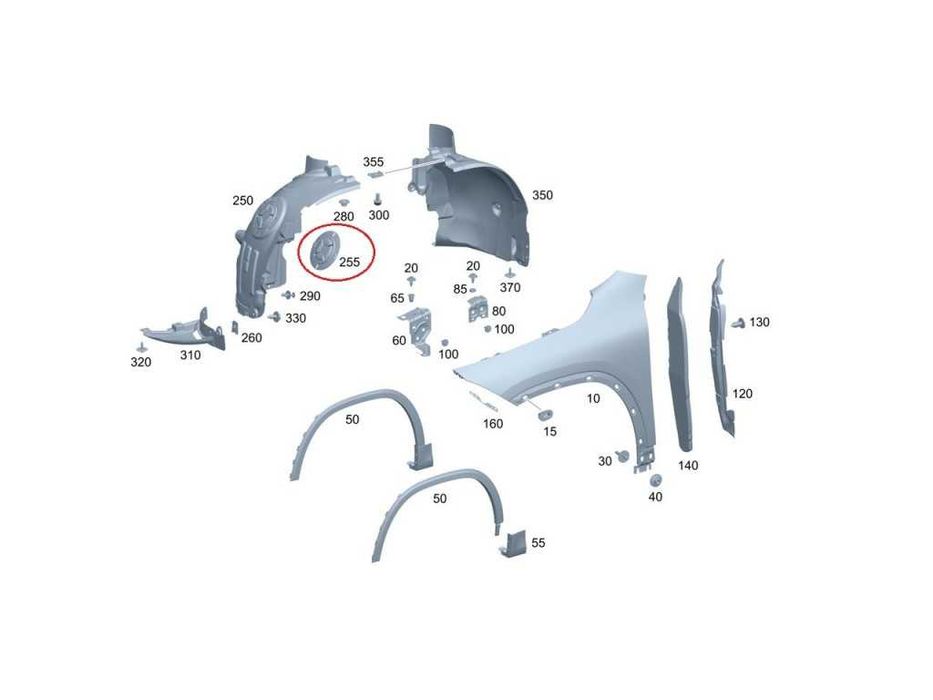 Капачка в подкалник за достъп до фар за Mercedes