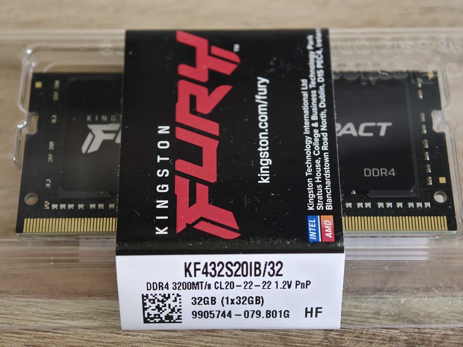 Kingston FURY Impact DDR4 64GB (2 x 32GB) SODIMM KF432S20IB/32 памет за лаптопи и Mini PC
