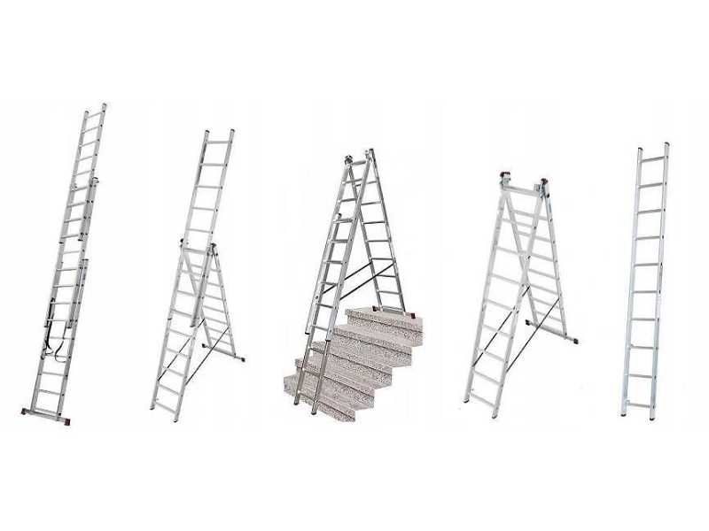 Стълба алуминиева  секционна 3х9 6,44м