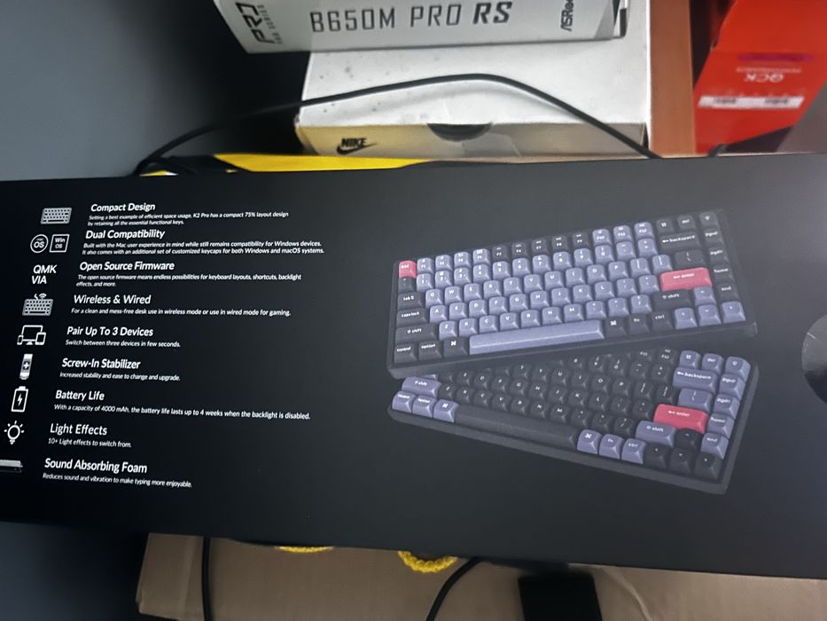 НАМАЛЕНА ЧИСТО НОВА Клавиатура Keychron K2 Pro White