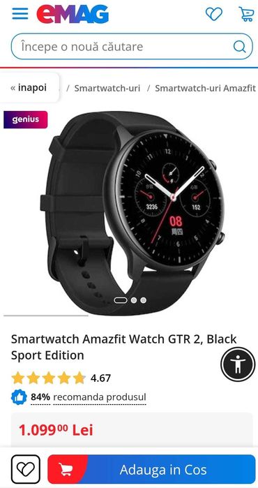 Amazfit GTR 2 Black Sport Edition