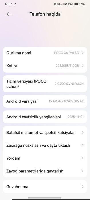 Poco x6 pro 5G 12/512