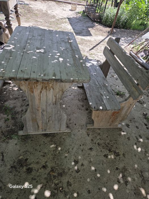 Дачный стол скамейки