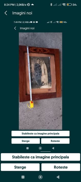 Tablou vechi foto cu rama lemn