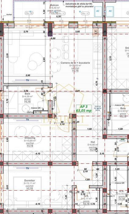 Apartament cu 3 camere si 2 bai | Giroc | Profi