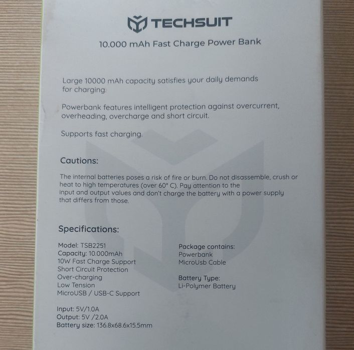 Baterie externa Techsuit