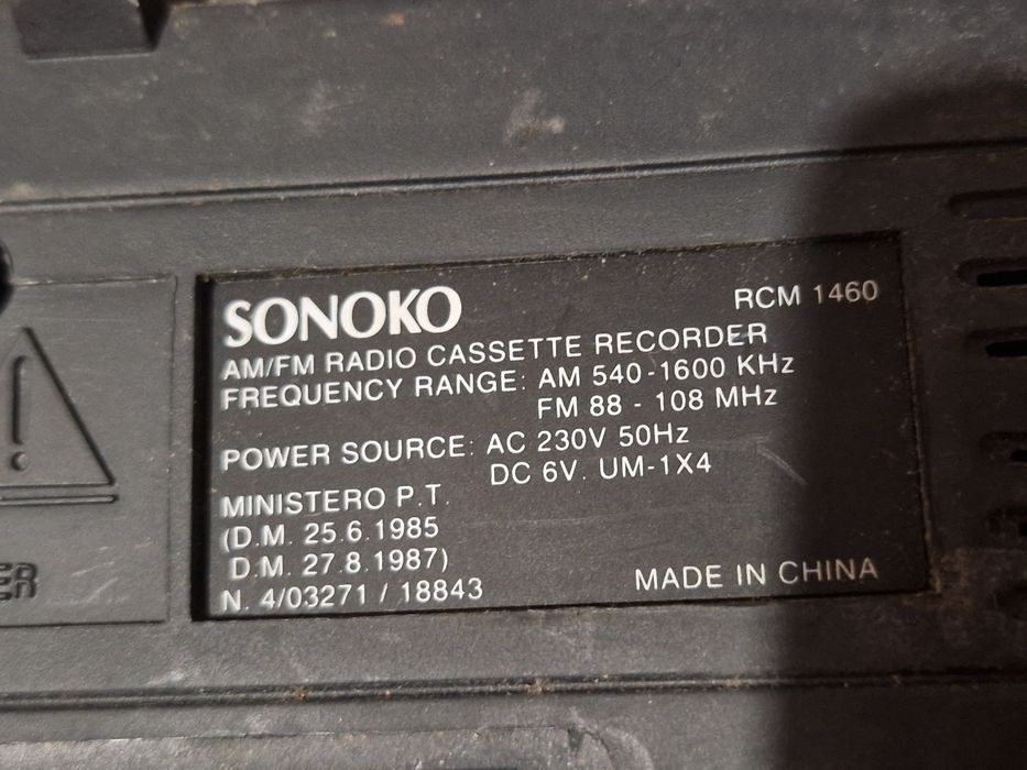 Radio casetofon Sonoko