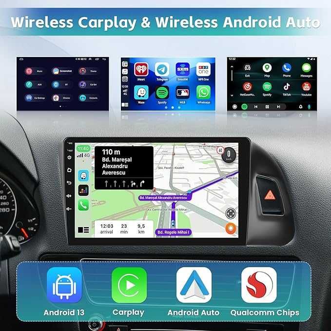 Navigatie auto  2+64G pentru Audi Q5 2010-2018