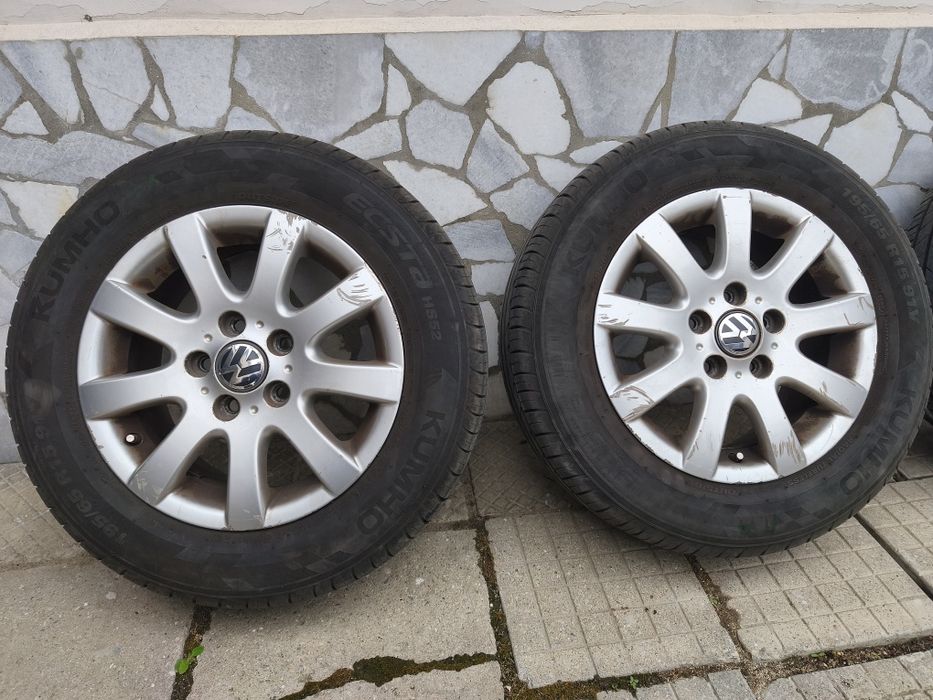 Джанти VW 15 5x112 с нови летни гуми
