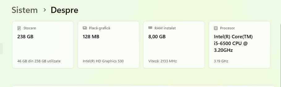 HP EliteDesk 800 G3 SFF, Intel Core i5-6500, 8GB DDR4, 256GB SSD NVMe