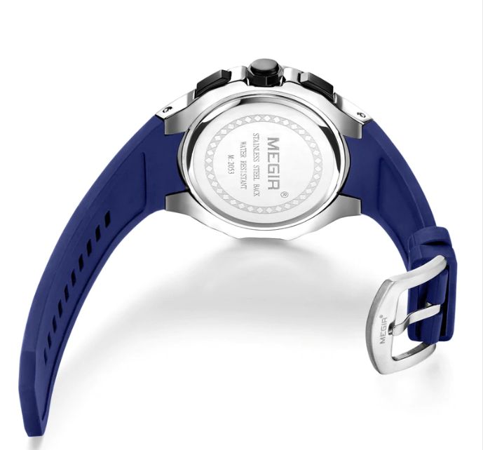 Ceas bărbați MEGIR Sport ceas cronograf curea de silicon calitate