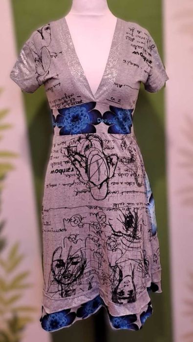 Rochie midii cu mânecă scurtă , bumbac L Desigual