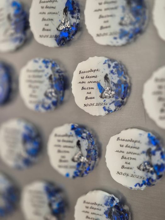 Подаръци за гости, магнити, кръщене, сватба, юбилей