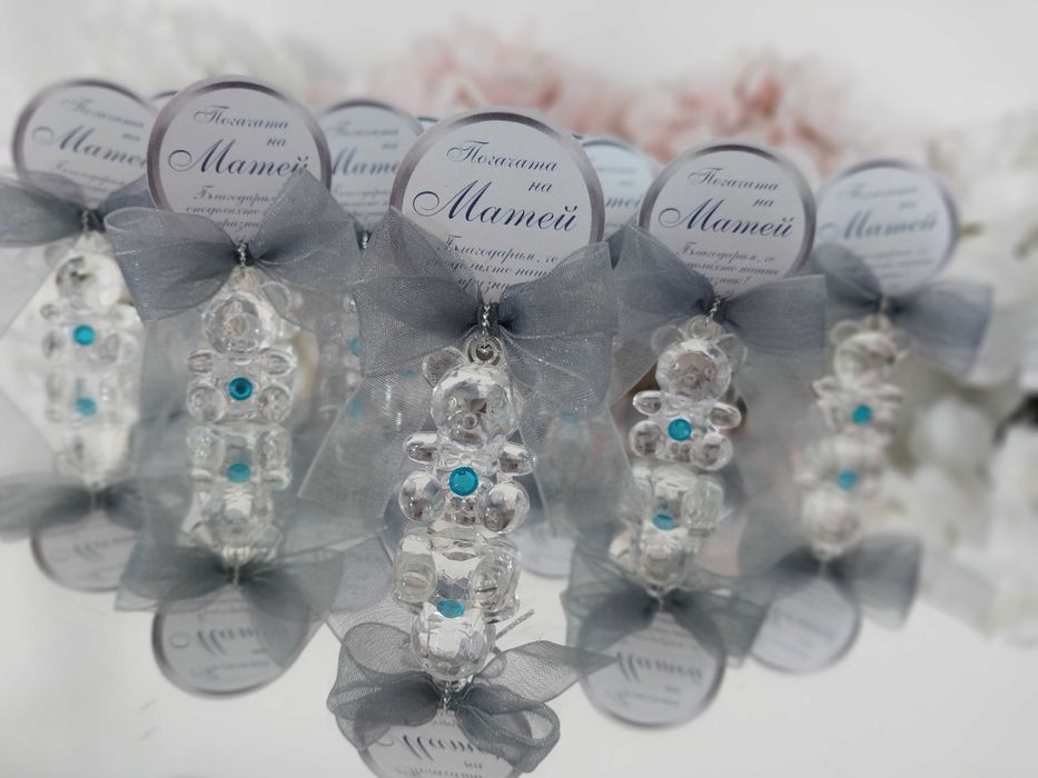 Подаръчета, подаръци за гости за кръщене, погача. Комплект за кръщене