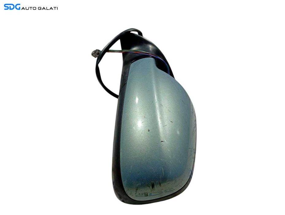 Oglinda Stanga Electrica cu Rabatare Pliere Manuala Peugeot 307 2001 - 2008 Culoare Albastru Deschis [LR0773]