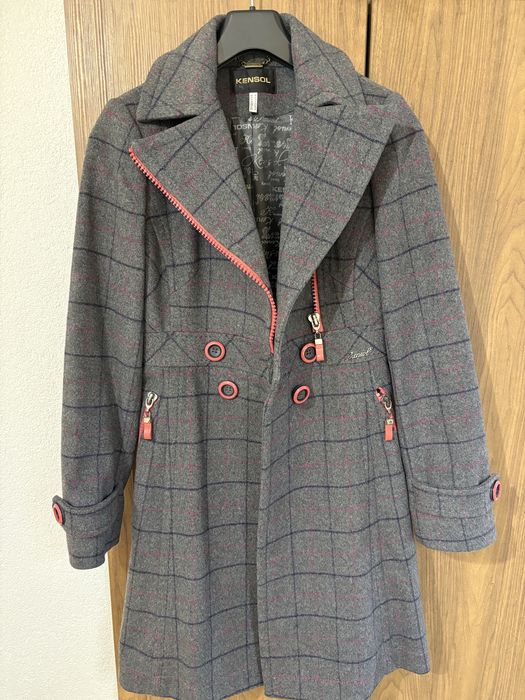Дамско пълто Kensol вълна и кашмир.