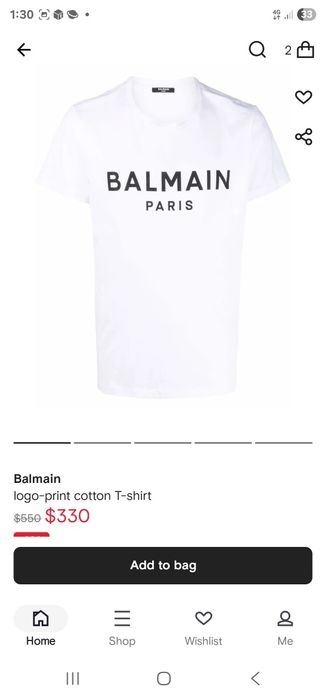 Тениска Balmain Farfetch памучна чисто нова