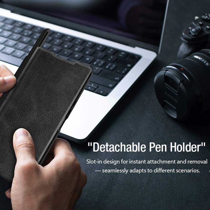 Husa premium lux flip carte + Folie ecran SAMSUNG Galaxy Z Fold 6 7 5G