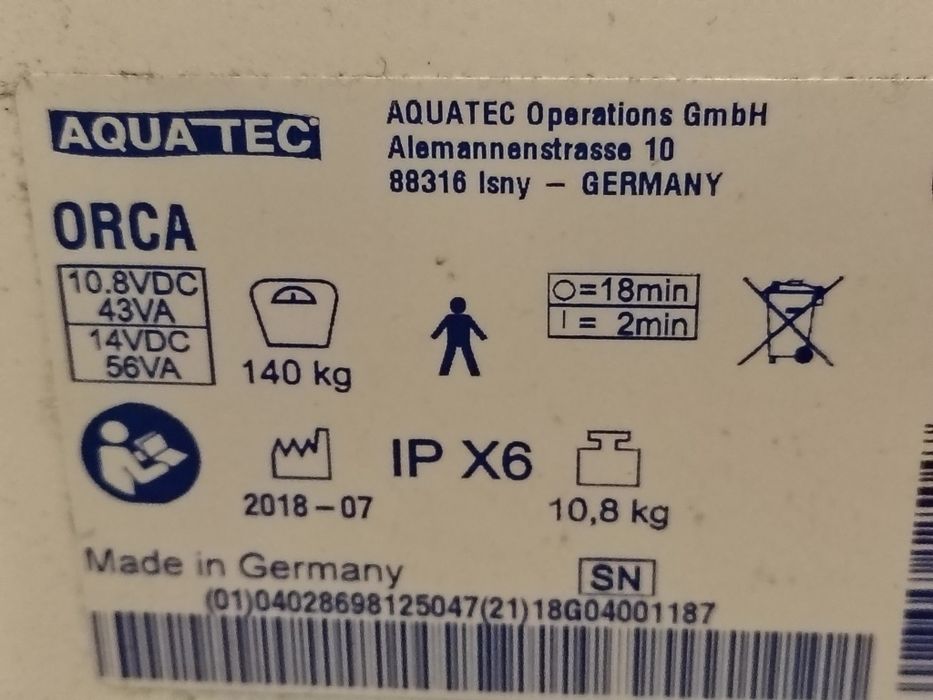 Ridicător din cada cu telecomanda Aquatec Orca