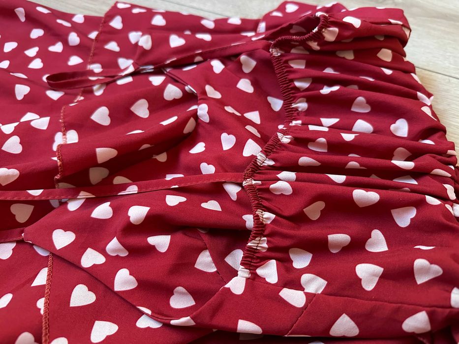 Лятна ефирна рокличка на сърчица за момиче, размер 2-3г