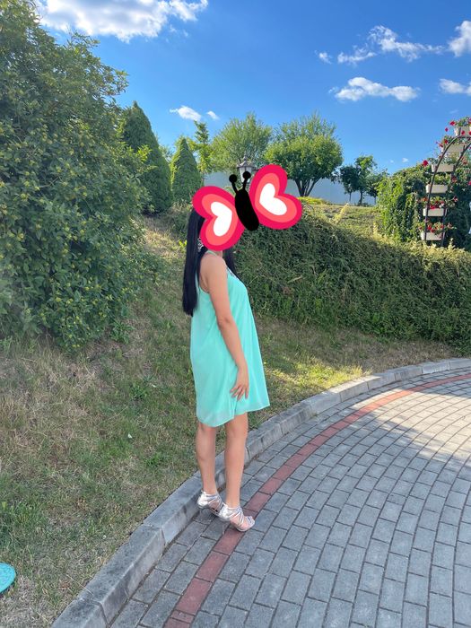 Rochie verde turcoaz de nunta