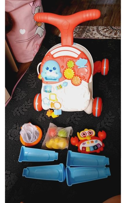 Детские ходунки каталка + столик