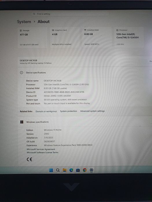 HP Victus gaming noutbook