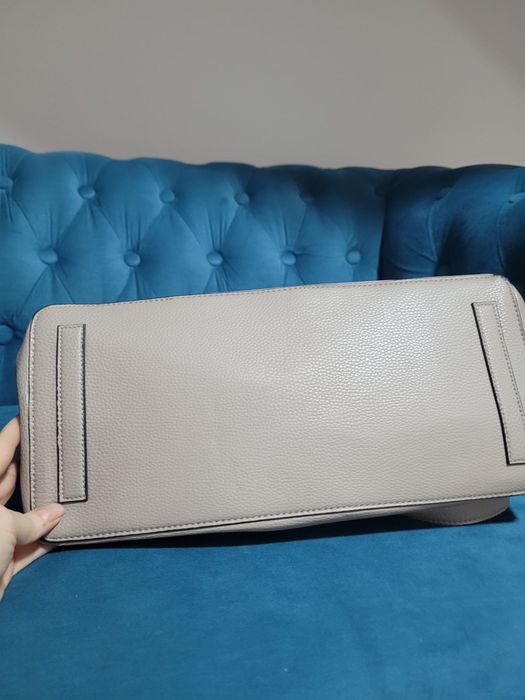 Geantă damă bej/nude tip Tote (încap documente A4 / Laptop) H&M