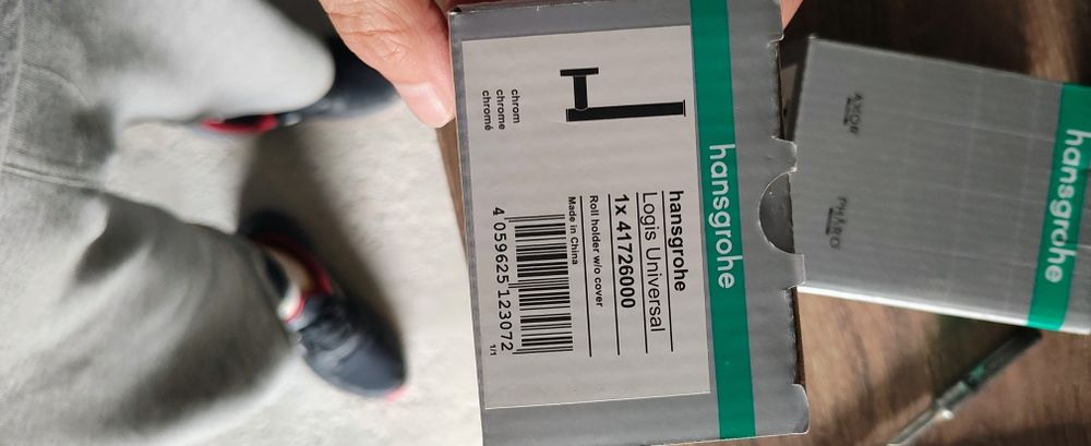 hansgroe аксесоари за баня - закачалка за хавлии и държач за тоалетна хартия - черни хром
