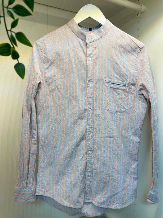 Camasa dungi McNeal, Marimea M, Albastru deschis, Portocaliu, Slim Fit
