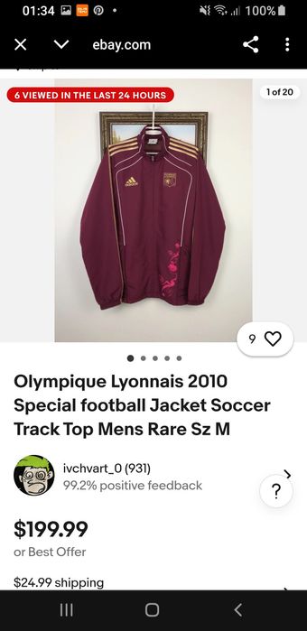 Geaca adidas Olempique Lyonnais M