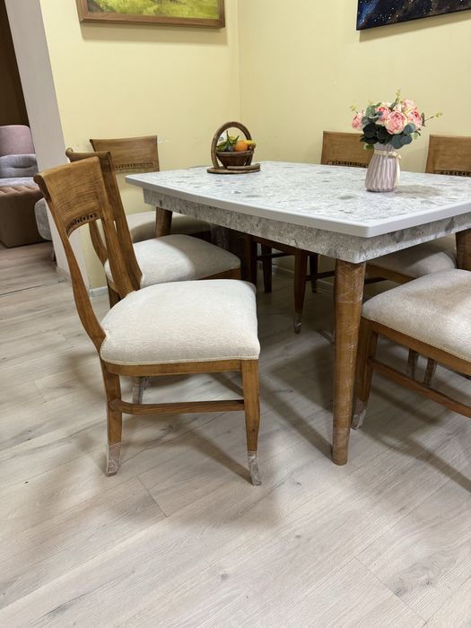 Раскладной стол и 6 классических стульев премиум качества