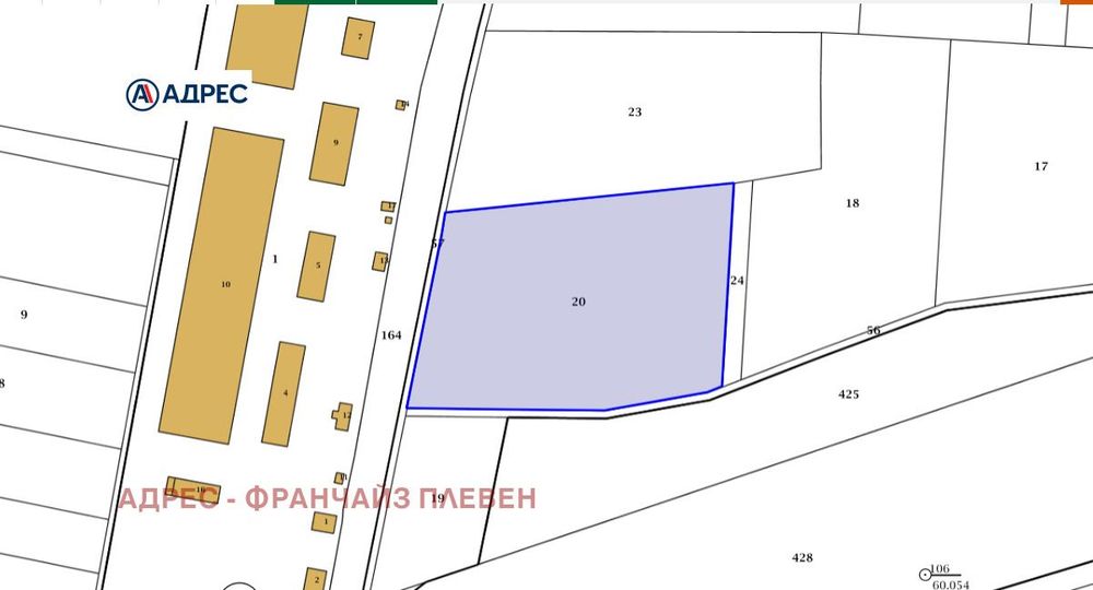 Парцел в Плевен, област-с.Ясен площ 17172 цена 326268