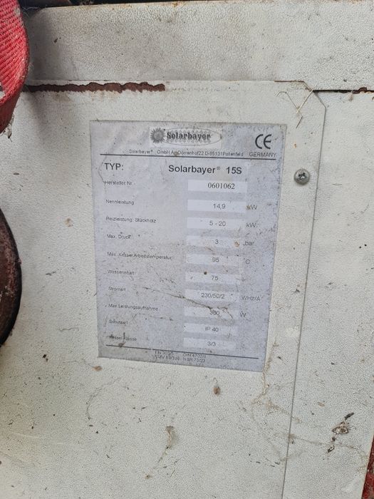 Solarbayer 15 s, centrala pe lemne cu gazeificare