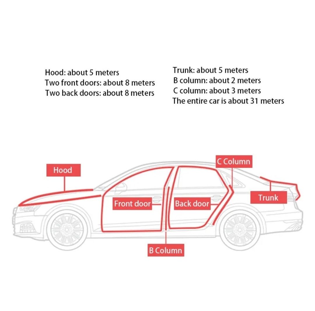 Уплотнительная лента для автомобиля. Шумоизоляция.: 4 500 тг. - Прочие  автоаксессуары Астана на Olx