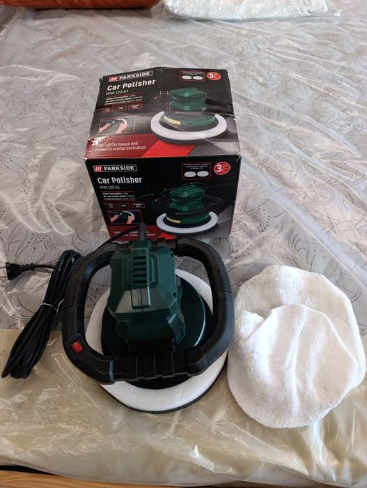 Машина за полиране на автомобили Parkside PPM 120 A1 – Пълен комплект