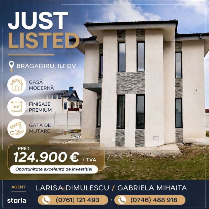 Casa P+1+pod in Bragadiru- Curte mare- Complex Privat