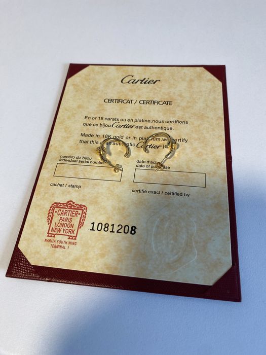 Cercei Cartier Cui Aur 750