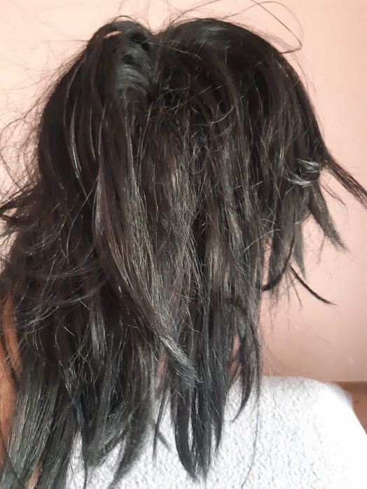 Перука, черна синтетична