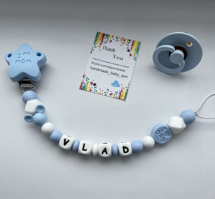 Lănțișoare personalizate pentru suzetă