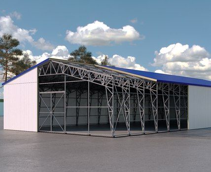 металлоконструкция сэндвич профнастил ангар кровля контейнер