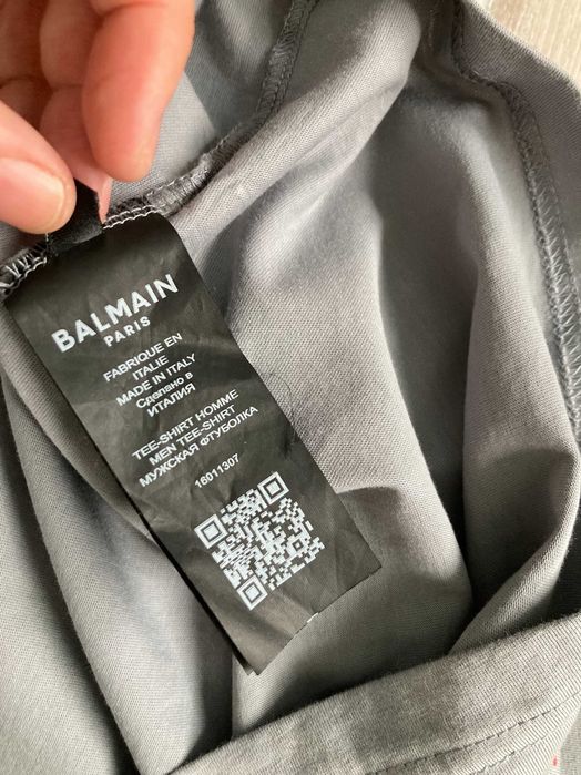 Balmain мъжка сива тениска размер М