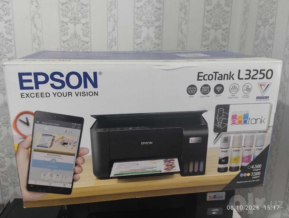 Epson EcoTank L3250 — Wi-Fi рангли принтер, сканер ва ксерокс сотилади