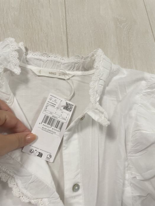 Camasa Mango S dantela bumbac livrare gratuita