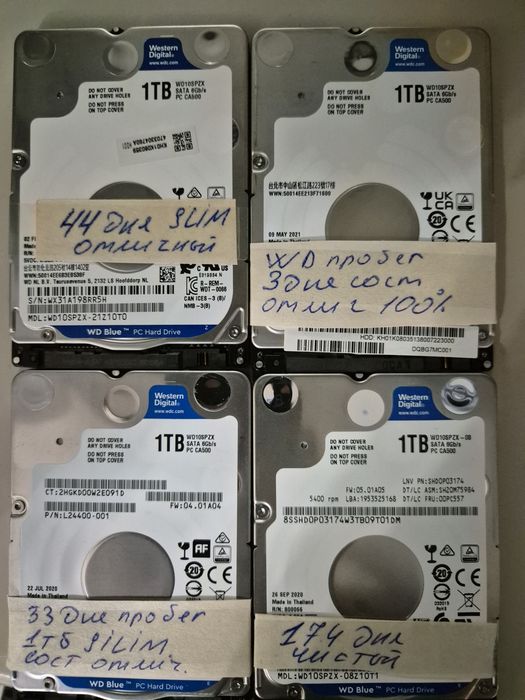 Жесткий диск HDD 1TB есть в количестве