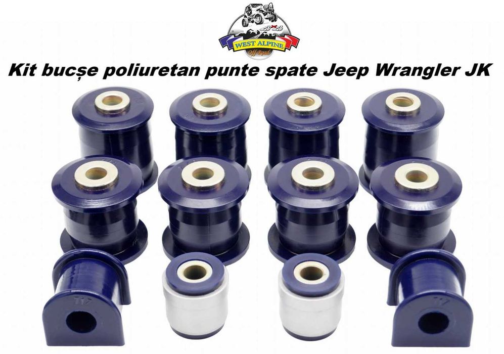 Kit COMPLET bucse poliuretan Jeep Wrangler JK (2009-2018)