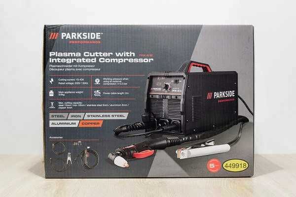 Нова ПЛАЗМА Parkside Performance плазмена резачка нож вграде компресор