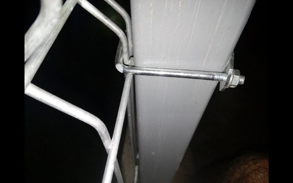 sistem fixare prindere colier brida verde 40x40 gard panou bordurat