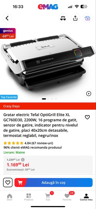Gratar electric Tefal XL
